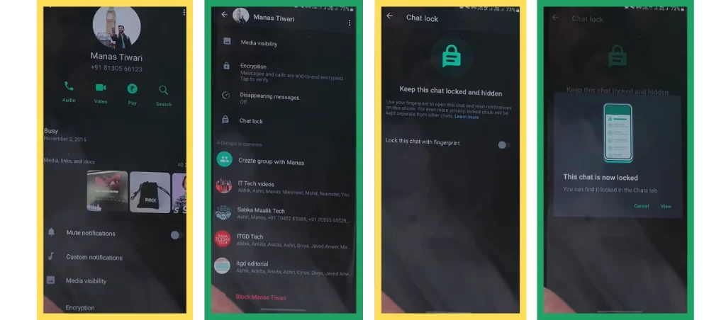 Cómo bloquear chats individuales