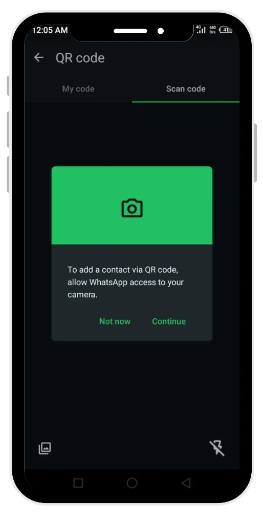 Add contacts via qr