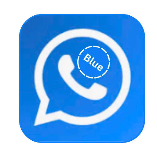Blue WhAatsApp logo