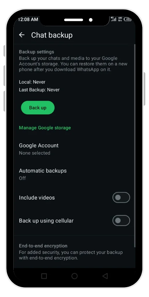 Chat backup with GB WhatsApp