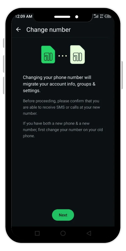 Change contact number