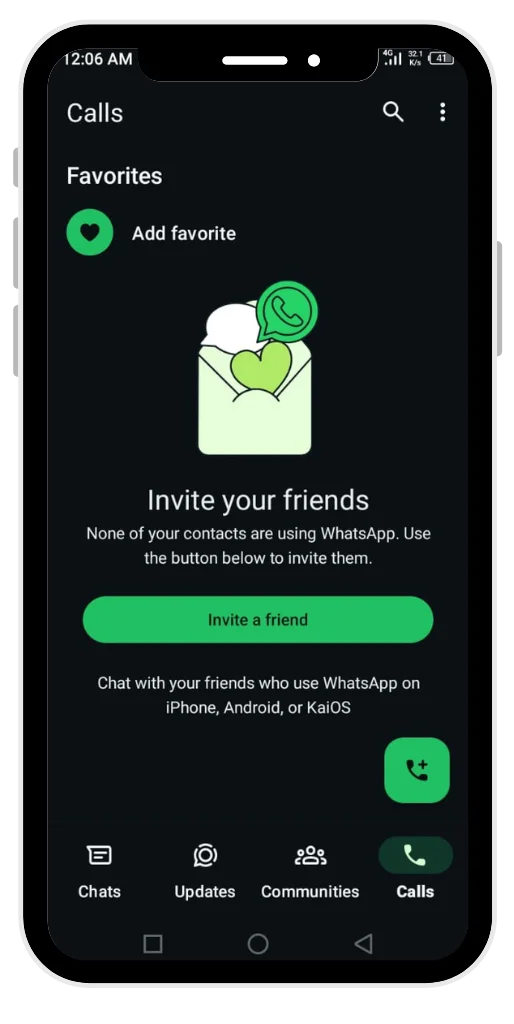 Invite or add favourite contacts