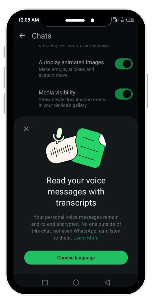 Read you voice with messages transcripts